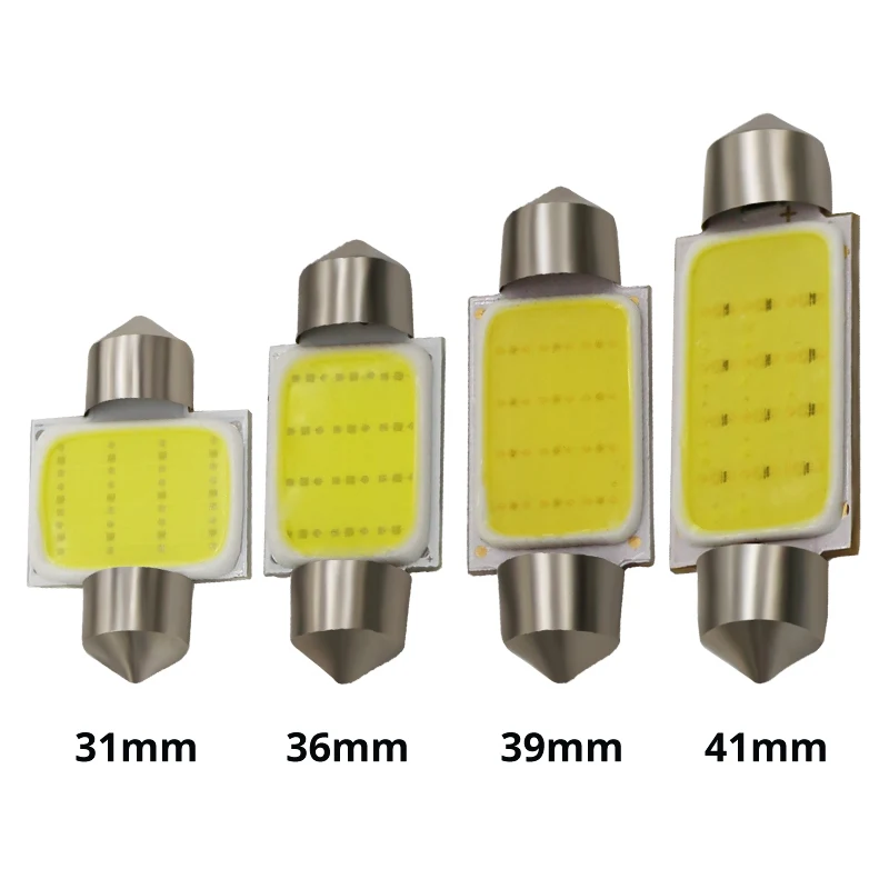 10 шт. 31 мм 36 мм/39 мм/41/42 мм C5W светодиодный COB 12 Чипы SMD лампы автомобиля гирлянда светильник авто интерьер купола светильник лампы 12V белого цвета