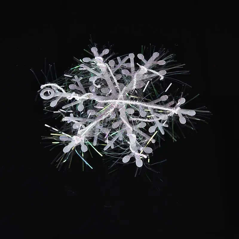 6 шт. 6 см рождественские белые снежные снежинки банды Висячие украшения Рождественские стереоскопические елки украшения для новогодних Вечерние