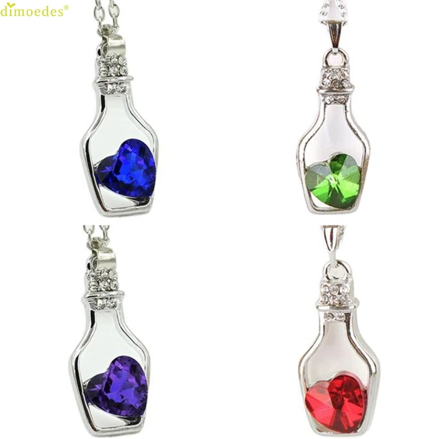 

HOT Best Price Fashion Women Fashion Popular Crystal Necklace Love Drift Bottles