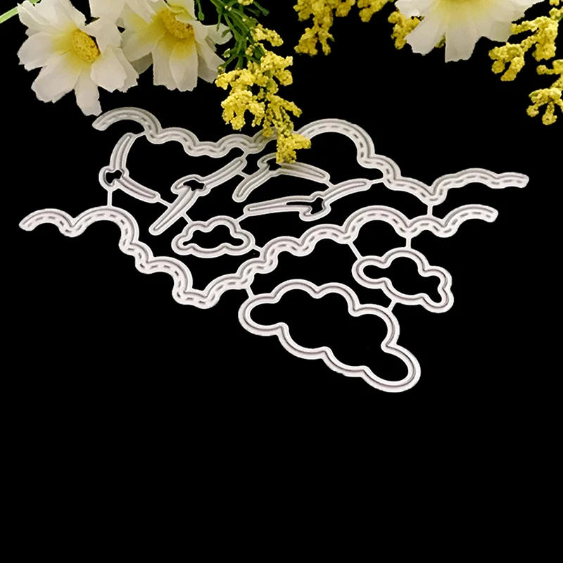 

DIY Metal Cutting Dies Cloud Bird Line Edge Decor Scrapbooking Embossing Album Paper Card Making Craft Stamps Frame Stencil Mold