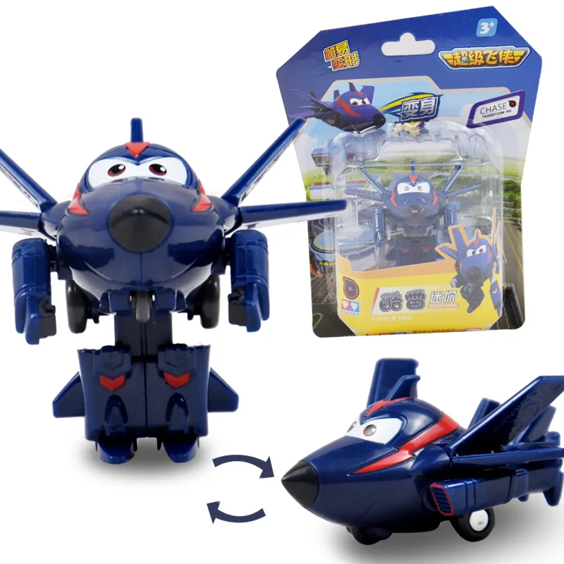 Mini Super Wings Deformation Aircraft ABS Robot Toys Action Figures Super Wing Transformation Jet Animation Children Kids Gift