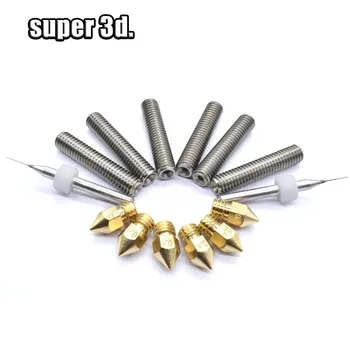 

6pcs M6*30-1.75 full thread with Teflon hose, 6pcs 0.4/1.75 V6 brass nozzle, 2pcs 0.4/1.75 nozzle cleaner