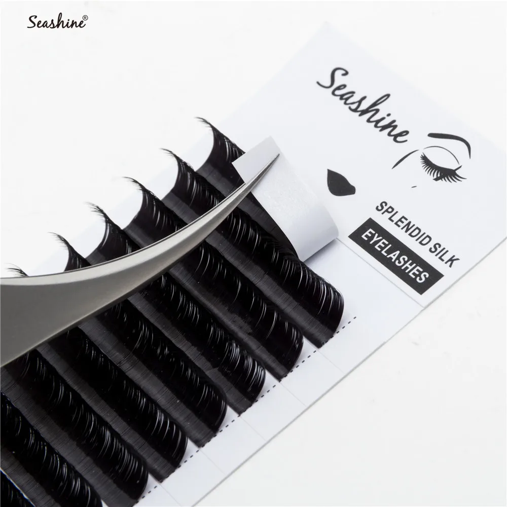 

Seashine All Size C/D/L Curl 1 Tray Individual Eyelashes Natural Black Mink Eyelashes Extension. Artificial Fake False Eyelashes