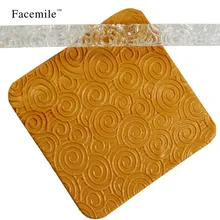 Круговое кольцо акриловая Скалка текстурированная тиснение помадка украшения торта ролик Кондитерские инструменты для выпечки 16x1 см