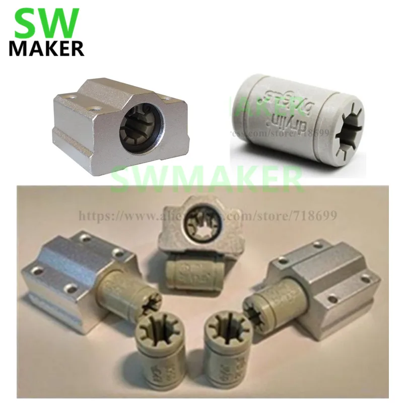 

SWMAKER 7pcs Polymer SC8UU & Bracket 8mm Linear Rail Double Drylin RJ4JP-01-08 for Anet/Tronxy/Reprap Prusa i3 3D printer