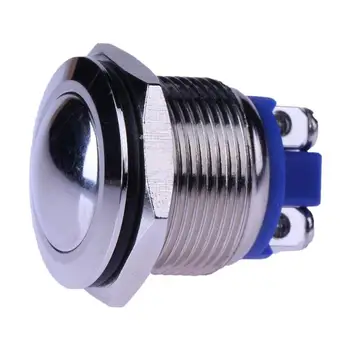 

19mm Waterproof Car Stainless Steel Push Button Boat Horn Starter Momentary Switch For Various Electrical Equipment And Relays