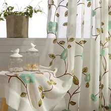 JUYANG. изысканные узоры вышивки. Вышивка хлопковой нитью. Спальня, гостиная, штора, занавеска окна. Два цвета