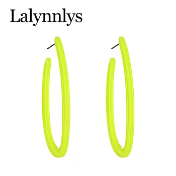 

Lalynnlys 2019 New Special Neon Color Geometric Drop Earrings for Women Girl Punk Fluorescent Earrings Jewelry Wholesale E54451