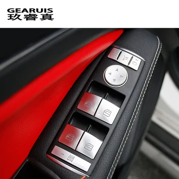 

Car Styling For Mercedes Benz CLA C117 GLA X156 A/B Class Window Lifter Control Frame Switch Decor Armrest Panel Stickers Covers