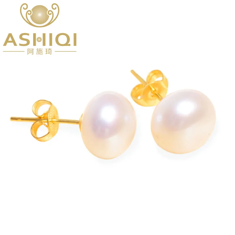 

Real Natural Freshwater Pearl Stud Earrings for women ,White Pink Purple Pearls Jewelry wholesale