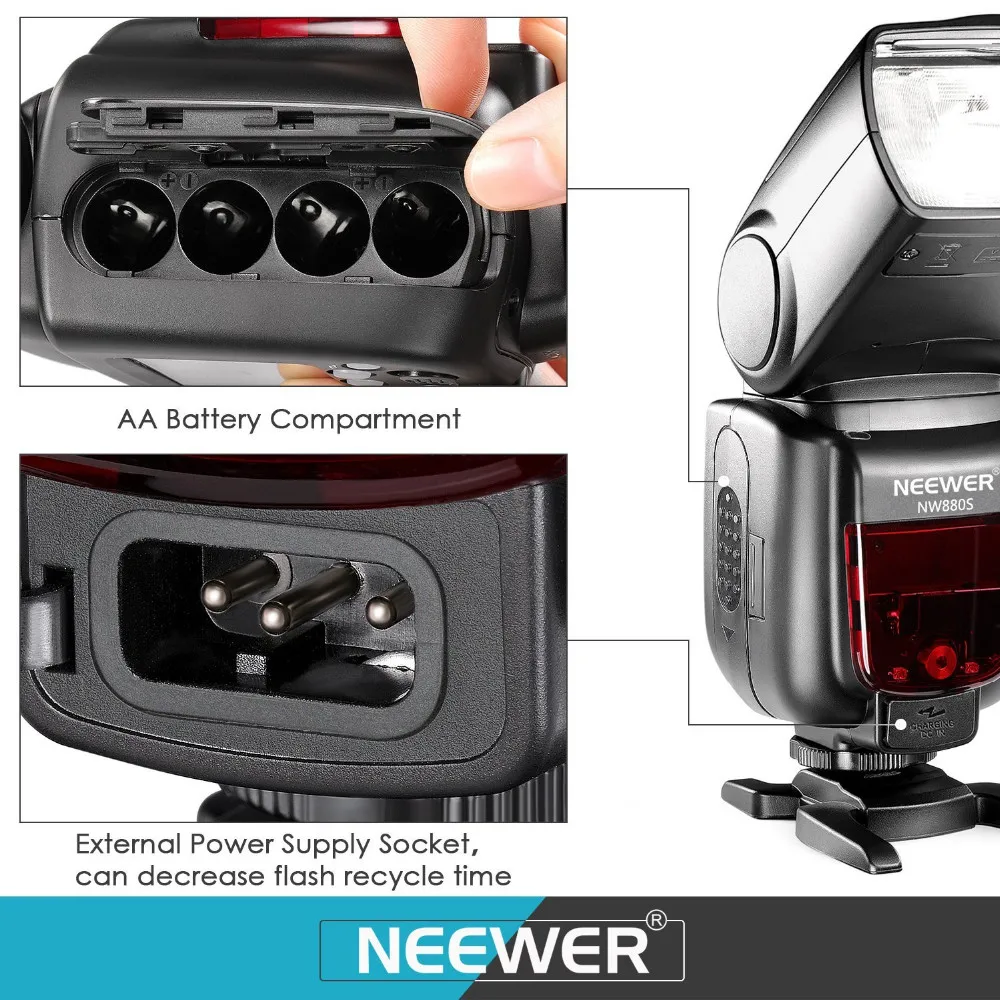 Neewer 2,4G Вспышка для фотокамер Speedlite HSS 1/8000s ttl GN60 Беспроводной Главная ведомая вспышка Speedlite для sony a9 a7III a7RIII a7II a7RII a7SII a7 a7R a7S