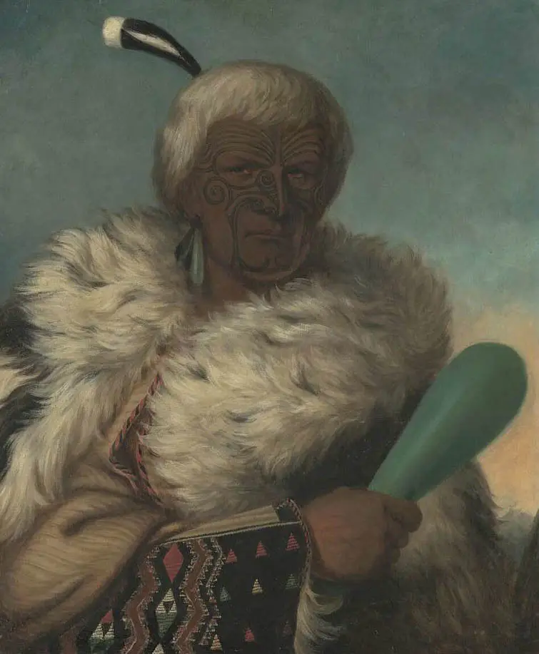 high quality 100% handpainted oil painting on canvasMaori chief