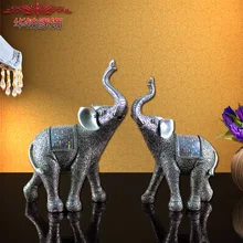 2016 Hot Sale New Home Decoration Accessories Furnishing Elephant Resin Crafts Gifts Housewarming Opening Objects Retro Lovers