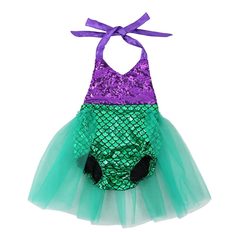 best Baby Bodysuits Baby Girls Sequins Tutu Summer Mermaid Baby Rompers One-Pieces Multi Color Toddler Baby Clothing Girl Rompers coloured baby bodysuits