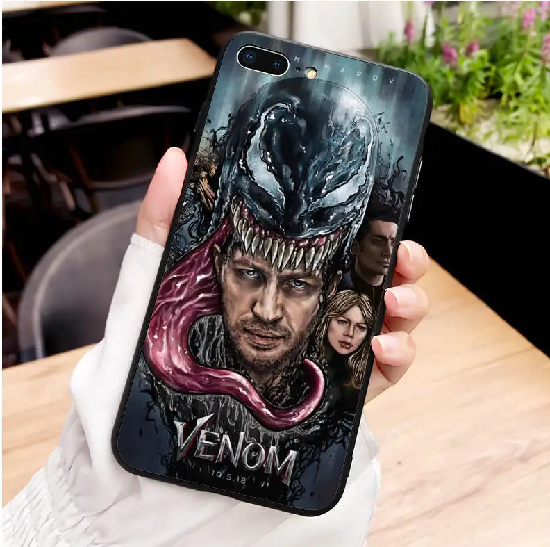 Роскошный чехол venom superhero marvel Мягкий силиконовый чехол для телефона для iPhone 11Pro MAX XR XS X10 5 5S 5SE 6 6S 11Pro MAX 6 7 8Plus - Цвет: TPU