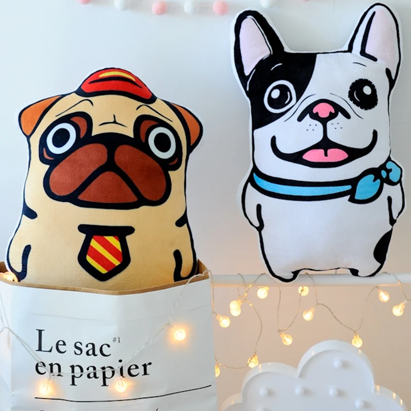 

50cm Cartoon Animal Dog Plush Pillow Stuffed Cute Bulldog and Sharpei Dog Plush Doll Sofa Pillow Cushion Kids Christmas Gift