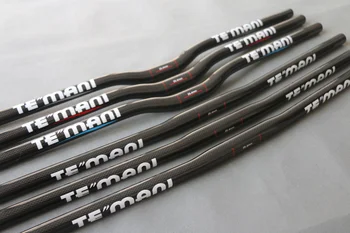 

TEMANI 3K Glossy BMX Folding Bike Handle bar Carbon Fiber MTB Bicycle Rise/Flat Handlebar 25.4*580/600/620/640/660/680/700/720mm