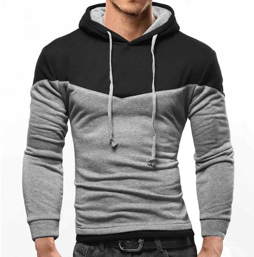 2015 New Sport Men's sports Hoodies Pullovers Tops Patchwork Colors