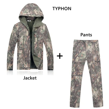 

TYPHON Tactical Combat Uniform Jacket Pants Kryptek Suit Airsoft Hiking Camping Hunting Gear Set 11 Color For Chooseen
