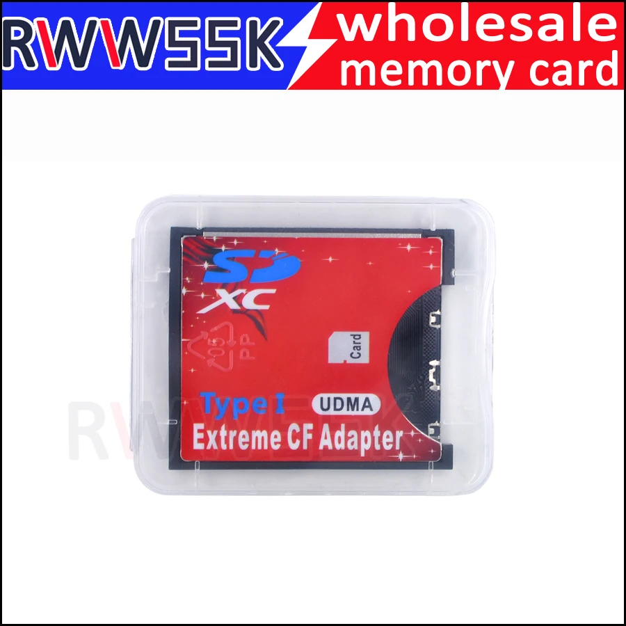 SD SDHC SDXC карта для CF Compact Flash type I SD to CF карта адаптер до 256 ГБ