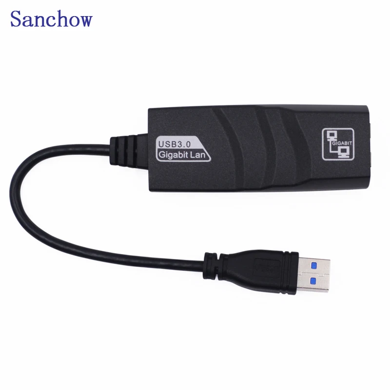 

Sanchow USB 3.0 to 10/100/1000 Gigabit Ethernet USB3.0 to RJ45 Adapter 1000Mbps for windows /VISTA/WIN7/win8/win8.1/Mac