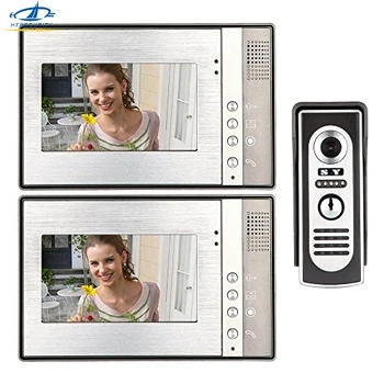 

HFSECURITY KKmoon 7 Inch Video Door Phone Wireless Doorbell Intercom Kit 1-camera 2-monitor Night Vision