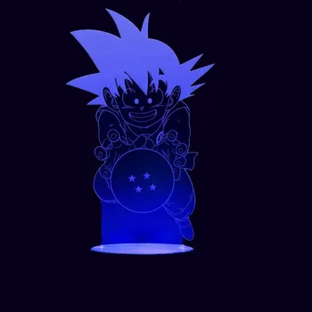 

3D Dragon Ball Modeling Led Nightlight 7 Colors Changing Cartoon Figure Desk Lamp Usb Creative Lighting Fixture Home Decor Gifts