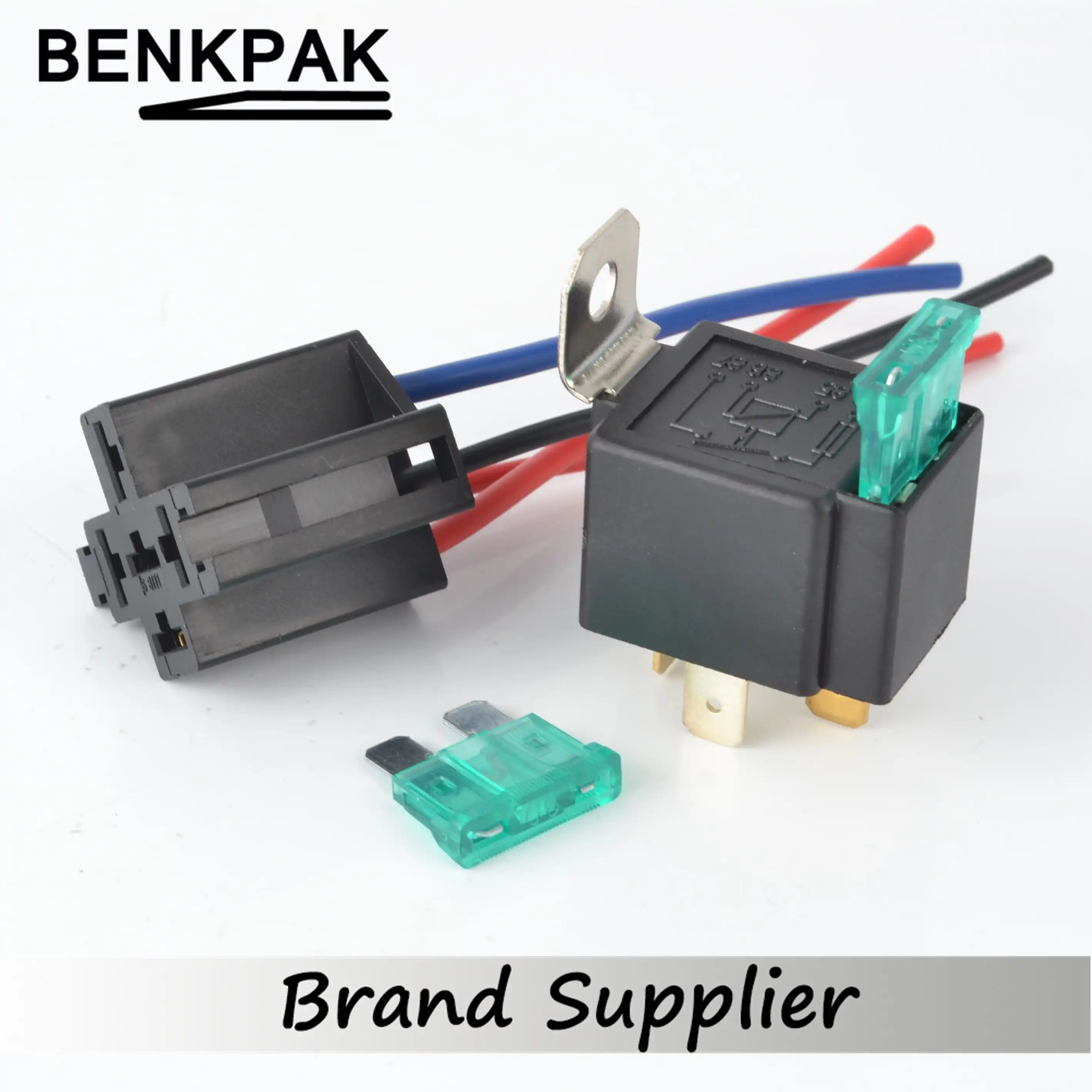 1set auto relay with fuse 12VDC 4 pin 30A + quality ceramic type socket