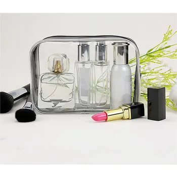 

WISECOL green PVC transparent cosmetic bag female travel cosmetic bag care product storage