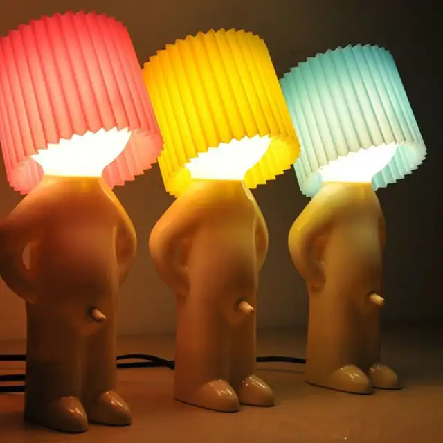 Us 13 98 34 Off Naughty Boy Mr P A Little Shy Man Creative Lamp Small Night Lights Night Lights Home Decoration Nice Gift In Night Lights From
