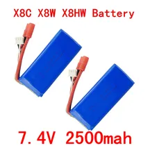 BLL 2PCS New big battery Syma X8C X8W X8G X8HC X8HG X8HW 2S 7 4V 2500mAh