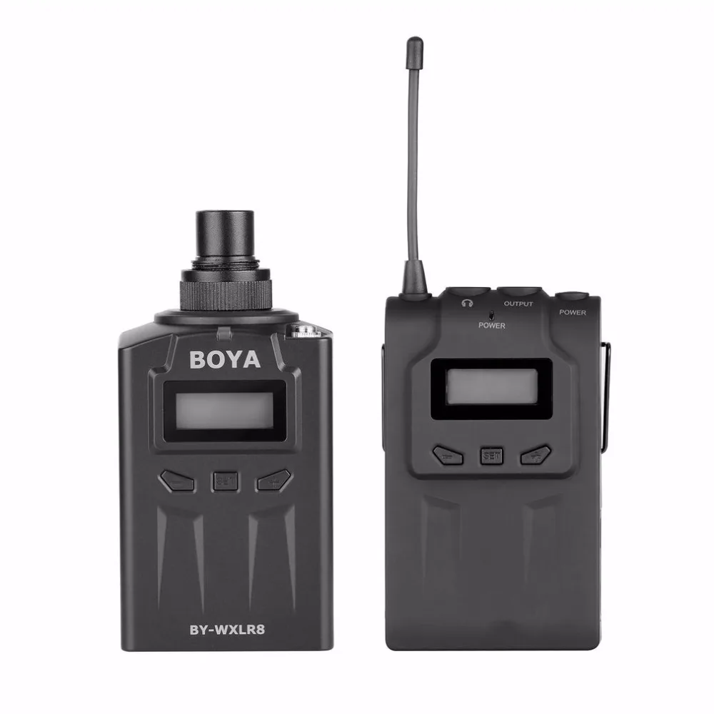 بويا المهنية ميكروفون لاسلكي 48 UHF المزدوج قنوات يده ميكروفون الارسال نظام ل مقابلة حزب خطاب التدريب