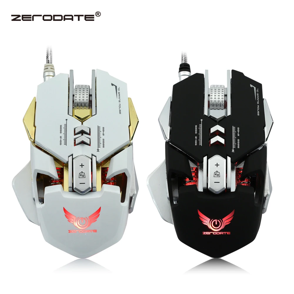 

ZERODATE 3200DPI USB Wired Competitive Gaming Mouse 7 Programmable Buttons Mechanical Macro Definition Programming Game Mice