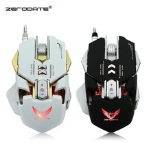 ZERODATE 3200DPI USB Wired Competitive Gaming Mouse 7 Programmable Buttons Mechanical Macro Definition Programming Game Mice 2018 new usb2 0 3200dpi mechanical mouse game macro program metal compound water cooling game mouse for cf lol