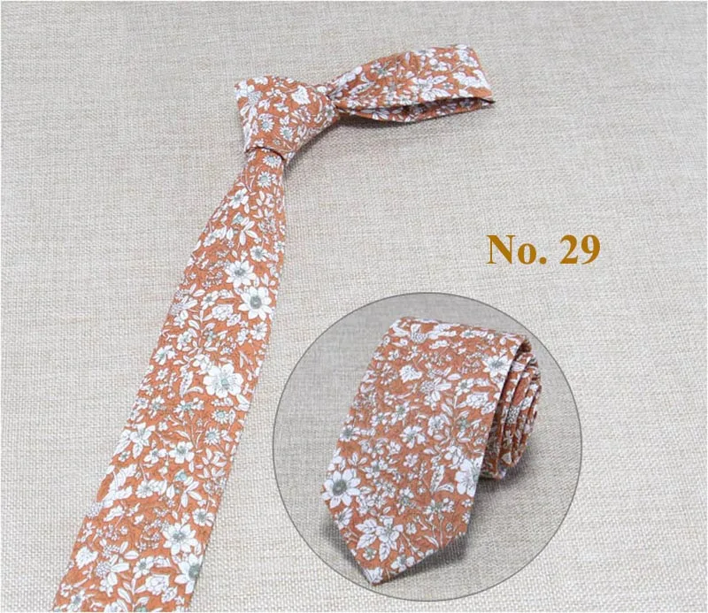 Модные мужские галстуки дизайнерские корбаты гравата, тонкий Цветочный Тощий Галстук Свадебный мужской подарок хлопок досуг Cravatta Cravatte Pour Homme