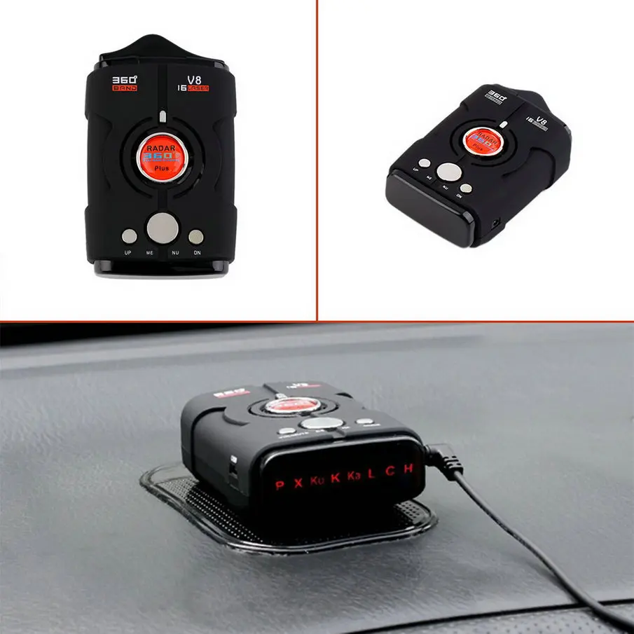 hotest V8 360 Degree Car Radar Detector 16 Band Russia/English Version LED Display Anti Radar Detector XK NK Ku Ka Laser Hot hotest V8 360 Degree Car Radar Detector 16 Band Russia/English Version LED Display Anti Radar Detector XK NK Ku Ka Laser Hot