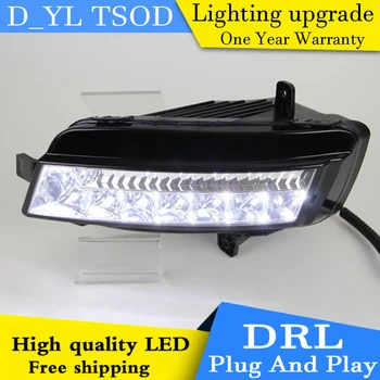 

D_YL car styling For VW golf 7 2013-2014 LED DRL For golf mk7 High brightness guide LED DRL led fog lamps daytime running light