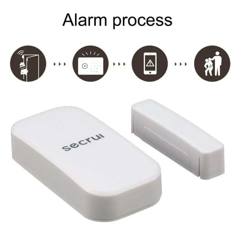 

433MHz Wireless Window Door Magnet Sensor Detector For Home Wireless Alarm System Compound Multi-layer Design
