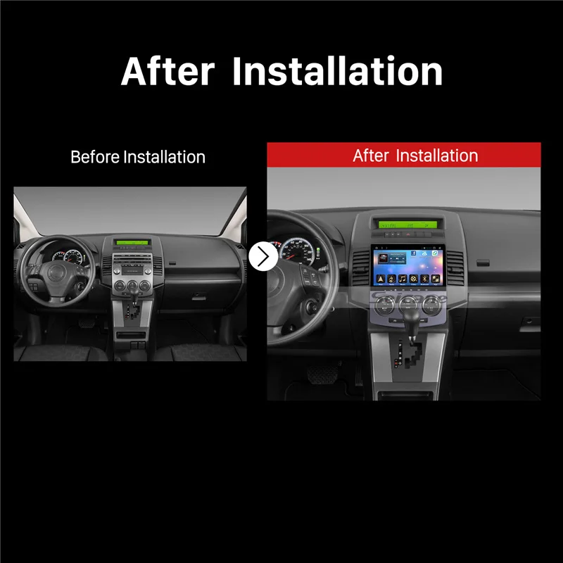Discount Seicane Android 7.1 9 inch full Touchscreen Car GPS Navigation Bluetooth Radio for 2005-2010 Old Mazda 5 with 8 core 32G FM WIFI 5