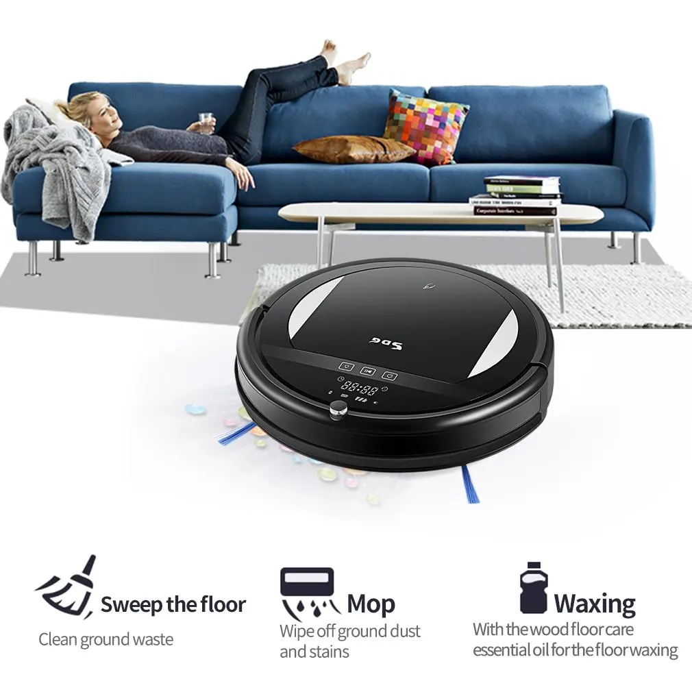 

SDG Intelligent Robot Vacuum Cleaner for Fuzzy & Spot & Edge Cleaning Support Auto Cleaning & Mopping & Vacuuming S018