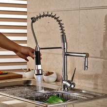Luxus Farbwechsel LED Küche Waschbecken Mixer Wasserhahn Einzigen Griff Heiß Kalt Wasserhähne Chrom-finish