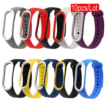 

Gosear 10pcs for Xiaomi Mi Band 3 4 Wristband Sport Strap Watch Correa Mi Band 3 4 Mi 3 4 Smart Strap Bracelet Replacement