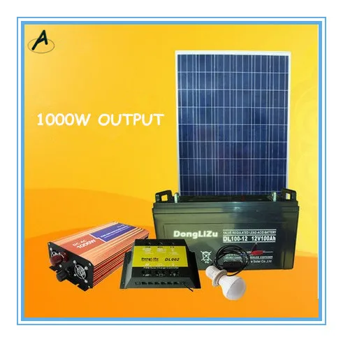 1000w Solar Powerhome Systemkit 100w Solar Panel For