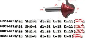 

High Quality Wood Making Router End Mill CNC Engraving V Groove Bit 26mm 6mm Type 3