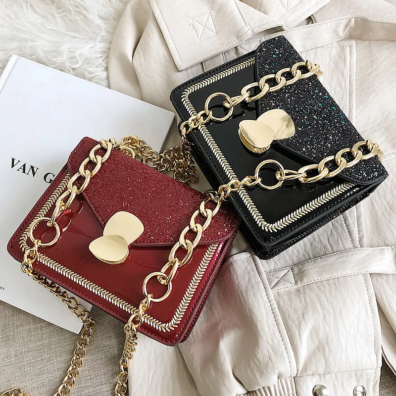 

Female Crossbody Bags For Women 2019 High Quality PU Leather Luxury Handbags Designer Sac Ladies Chains Shoulder Messenger Bag