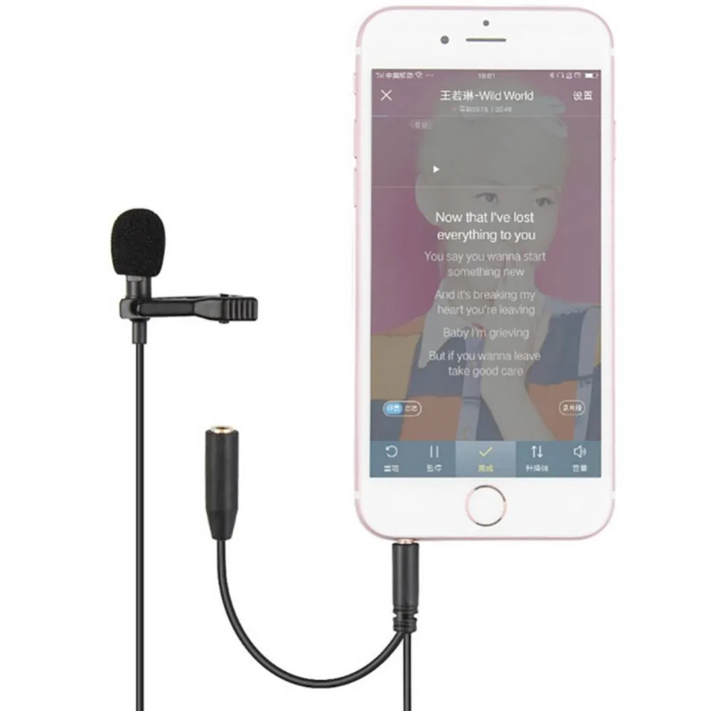 

3.5mm Jack Mini Wired Microphones Audio Accessories 360 Degree Rotatable Clip Wired Portable Condenser For Smart Phones New