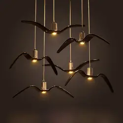 Nordic industrial простота творческой пост-современный ресторан сеть кафе магазин одежды бар чайки птица люстры светодиодный светильник