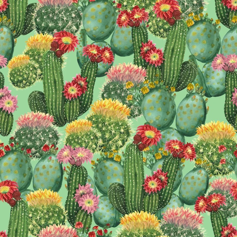 

Laeacco Oil Painting Dessert Cactus Seamless Pattern Wallpaper Party Photo Backgrounds Photography Backdrops For Photo Studio