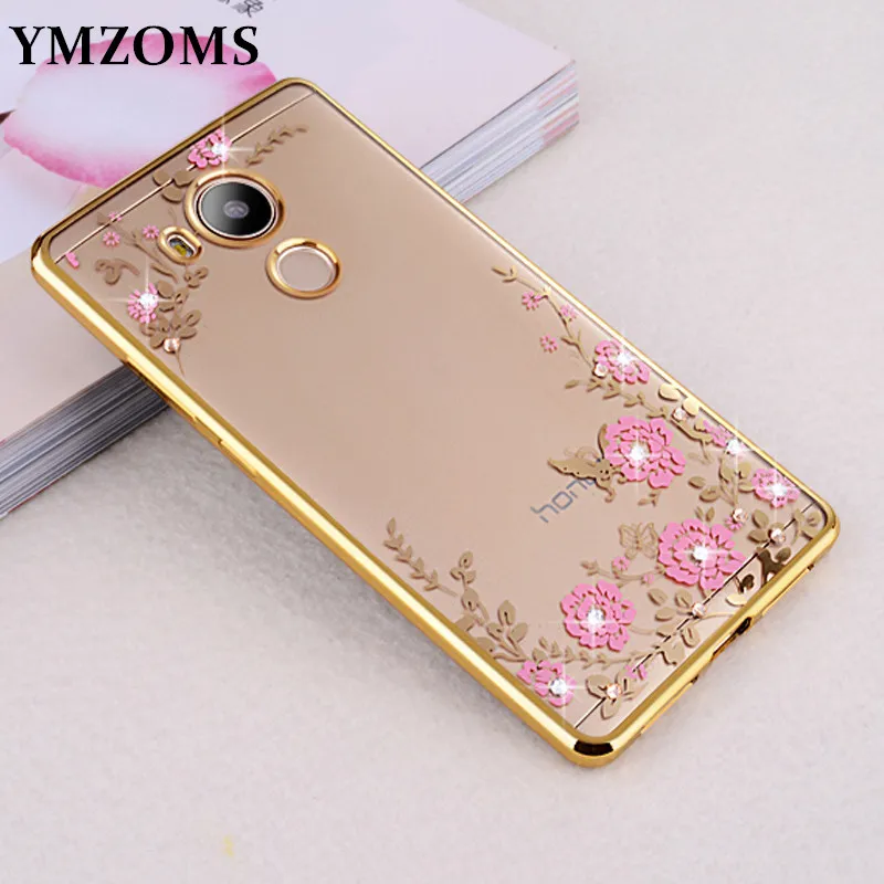 

Rhinestones Soft TPU Plating Case For Xiaomi Redmi Note 4 4x pro Cover Silicone Flower Protection Case On Xiomi Redmi Note4x 4 x