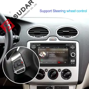 Isudar 2 Din Auto Radio Android 9 For Ford/Mondeo/Focus/Transit/C-MAX Car DVD Multimedia GPS Player RAM 4GB ROM 64GB DVR DSP FM